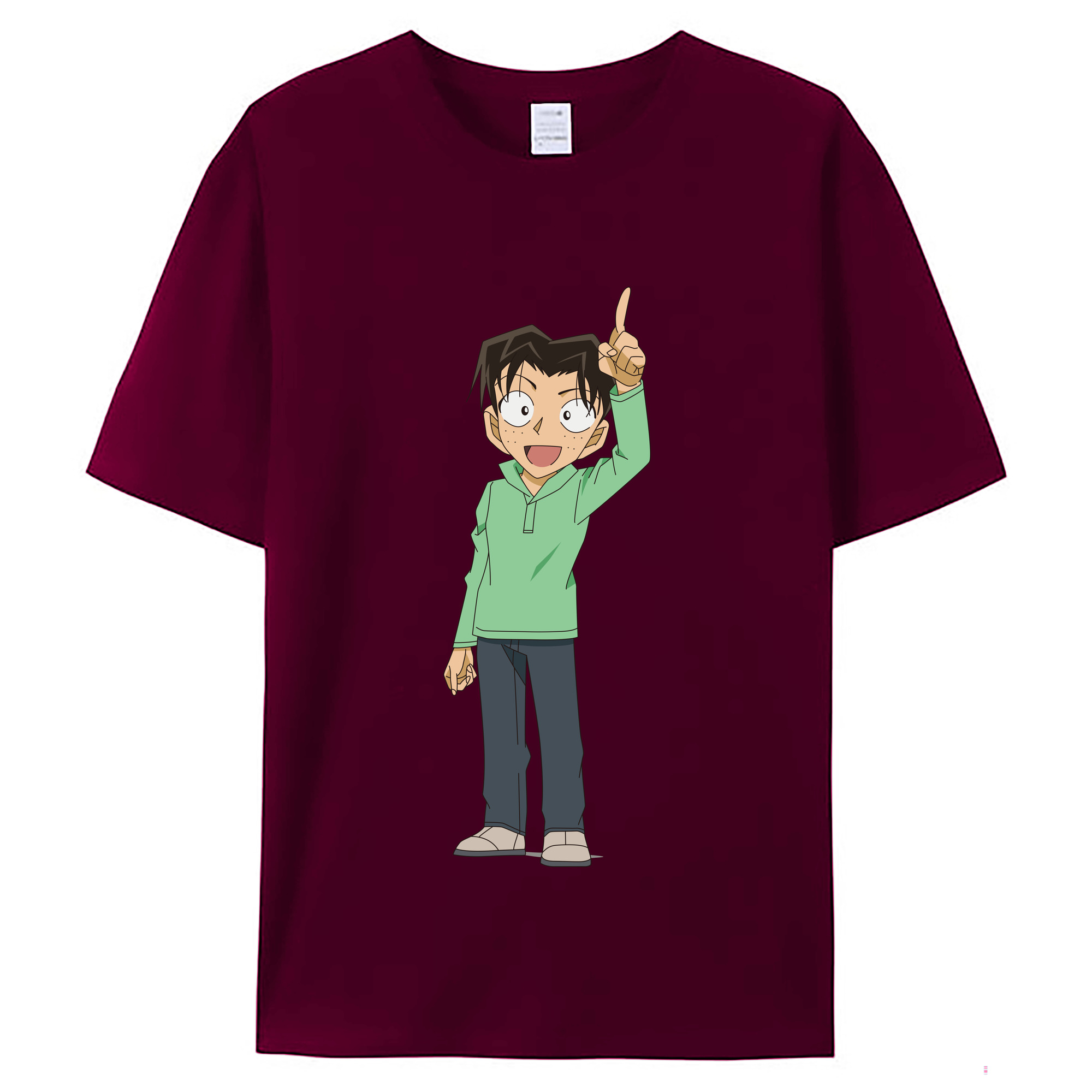 （画像用） 名探偵コナン 円谷 光彦 つぶらや みつひこ Detective Conan Mitch Tennyson レディースカジュアルプリントTシャツ（綿100％）